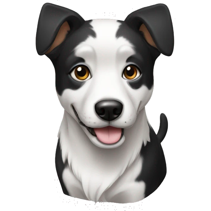 Black and white dog emoji