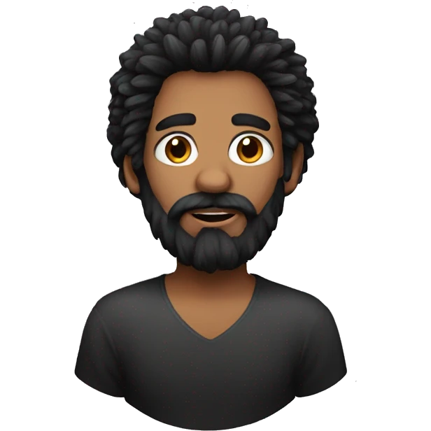 Long black hairy emoji