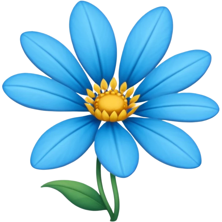 Flor color azul emoji