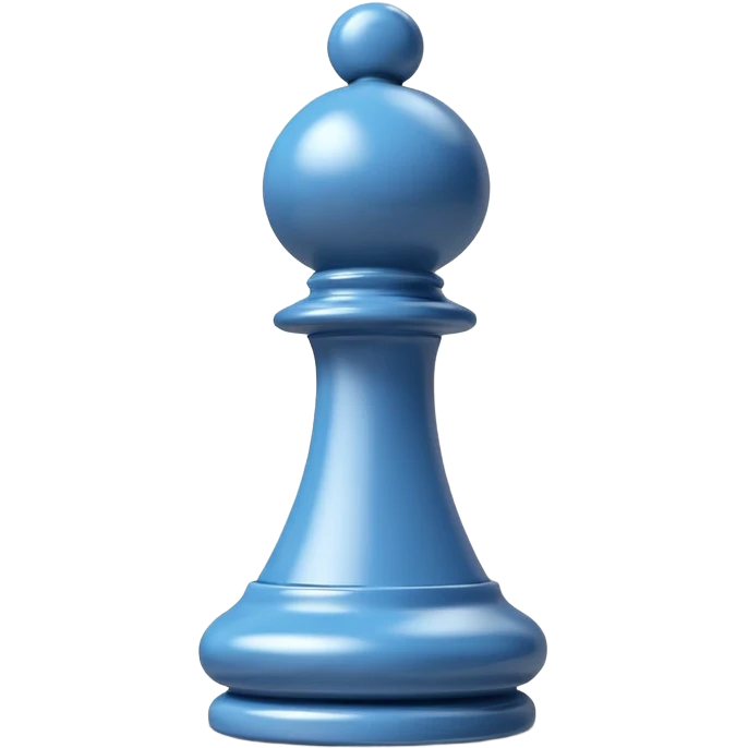
chess pawn piece object, 3D cartoon, glossy material, soft shadow, mobile game icon style, centered, clean background, no text, no watermark
 emoji