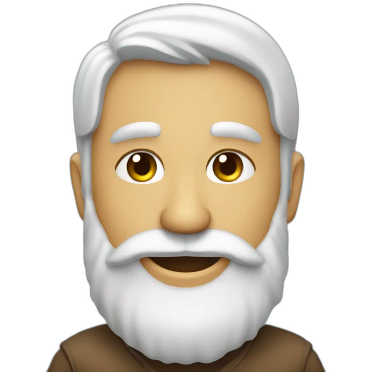 Homme barbu sourire narquois  emoji