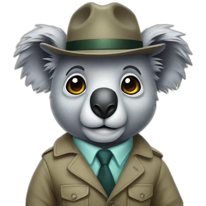 detective koala emoji