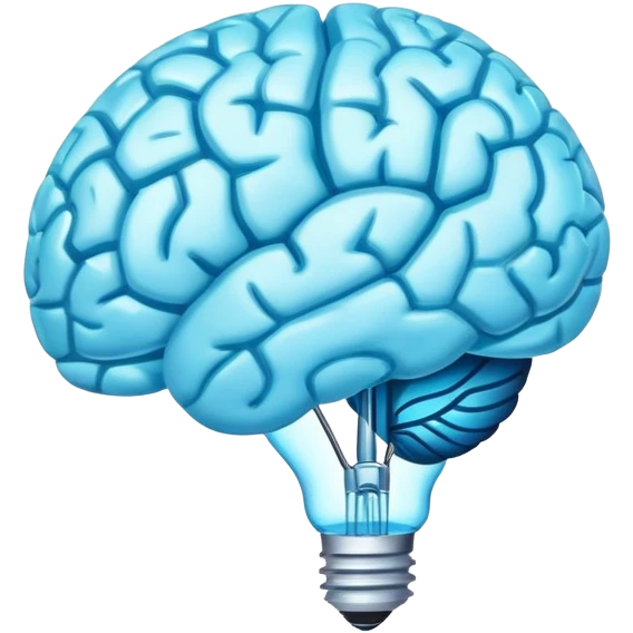 An idea lighting up in brain  emoji
