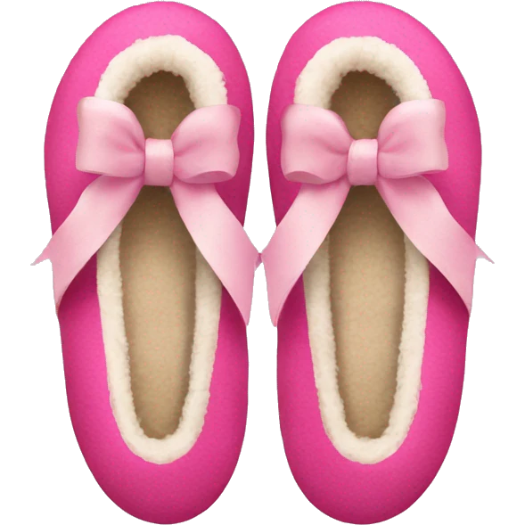 Pink Ugg slippers bows  emoji