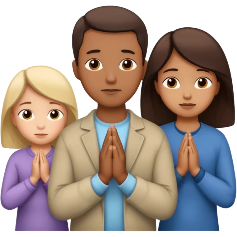 a family praying emoji