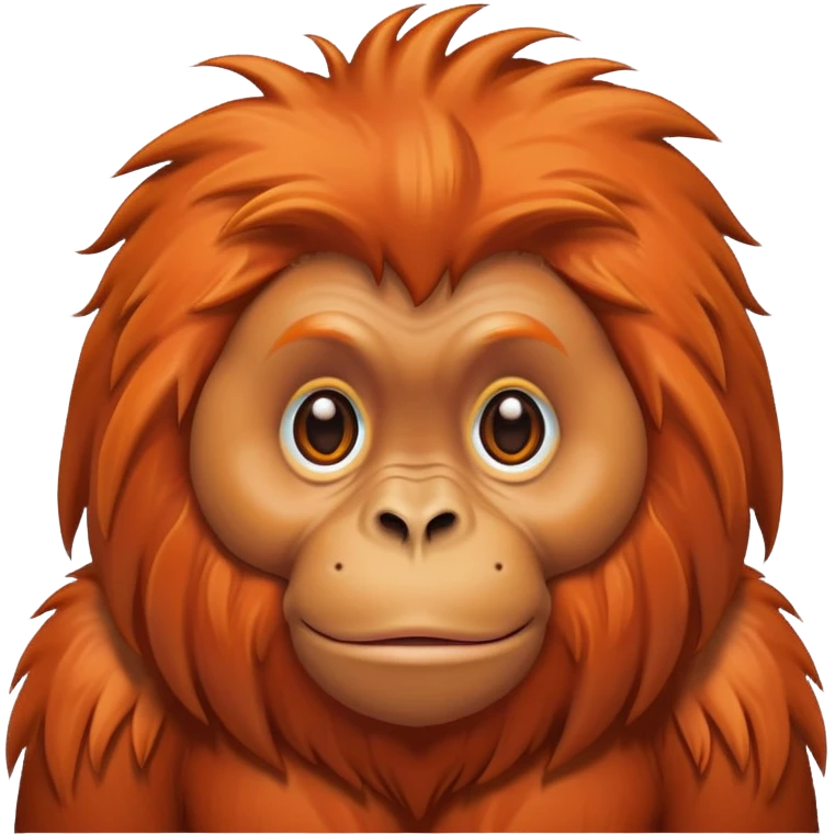 cute orangutan with orange fur emoji