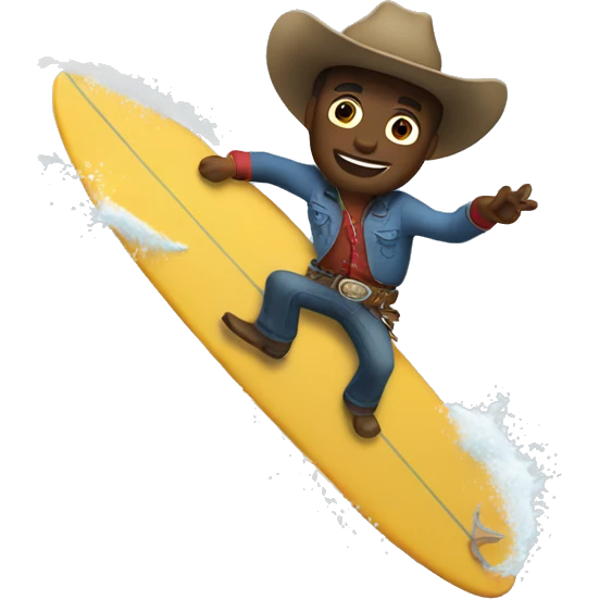 cowboy surfing  emoji
