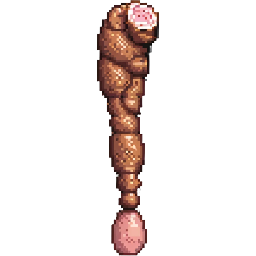 Pixel art ham leg emoji