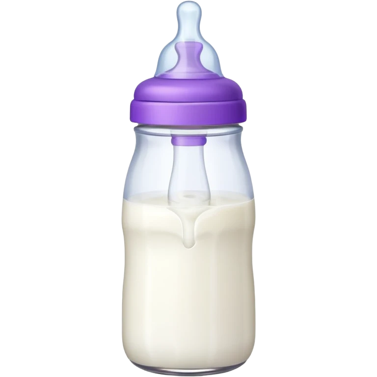 baby bottle white and purple emoji