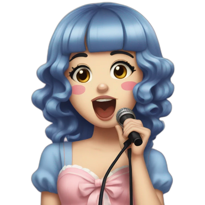 melanie martinez singing on stage emoji