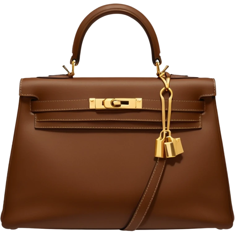 hermes kelly chocolate brown color bag  emoji