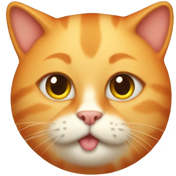 Fat orange cat emoji