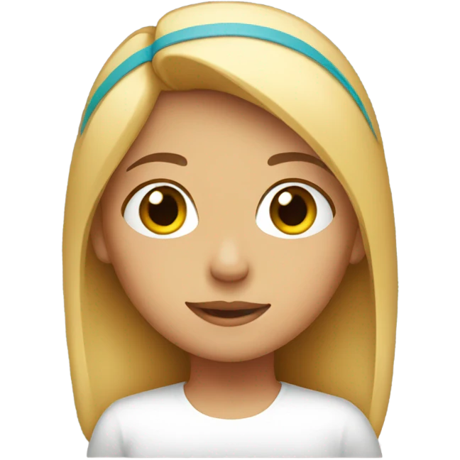 A girl wearing headband emoji