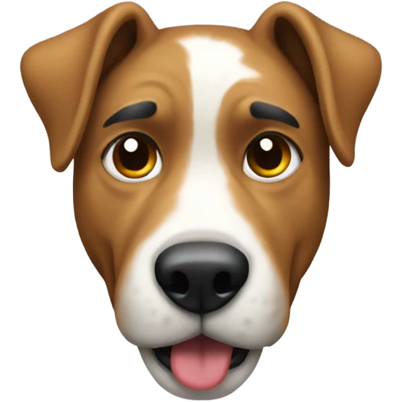 Create a dog in the bad  emoji