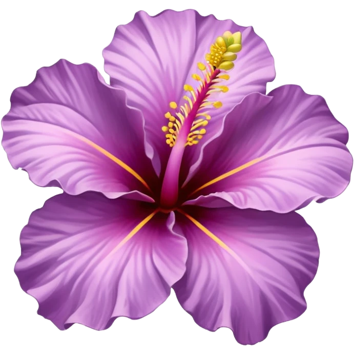 single lilac hibiscus blossom emoji