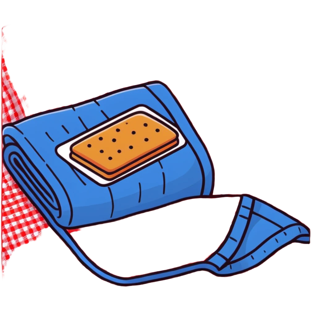 picnic with red and white checkered blanket emoji