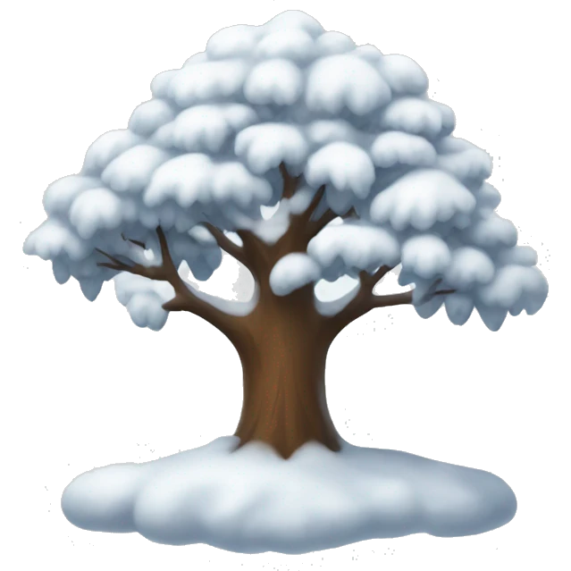 Snowy tree emoji