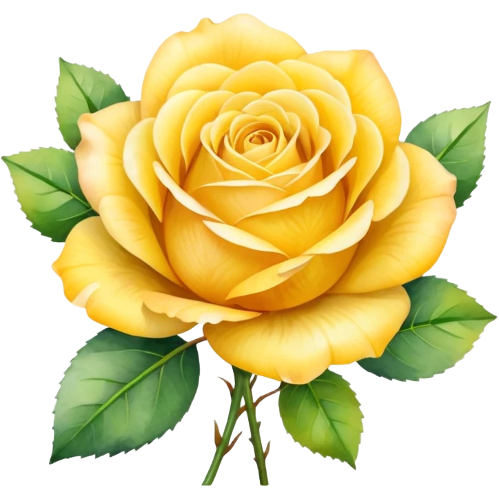 watercolor illustration of a yellow rose bouquet with light brush strokes emoji