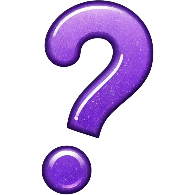 purple glitter question mark emoji