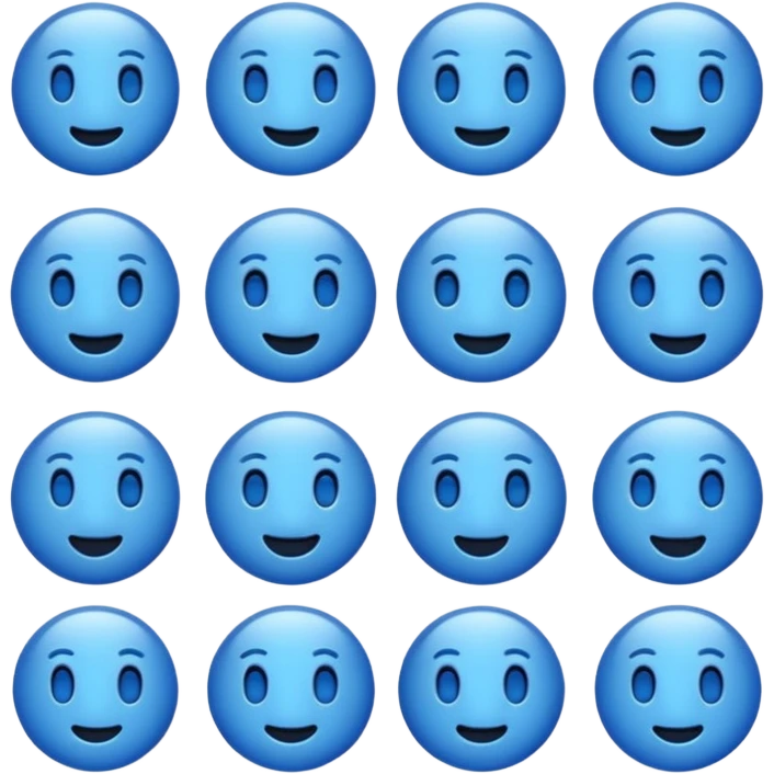Blue emojis emoji