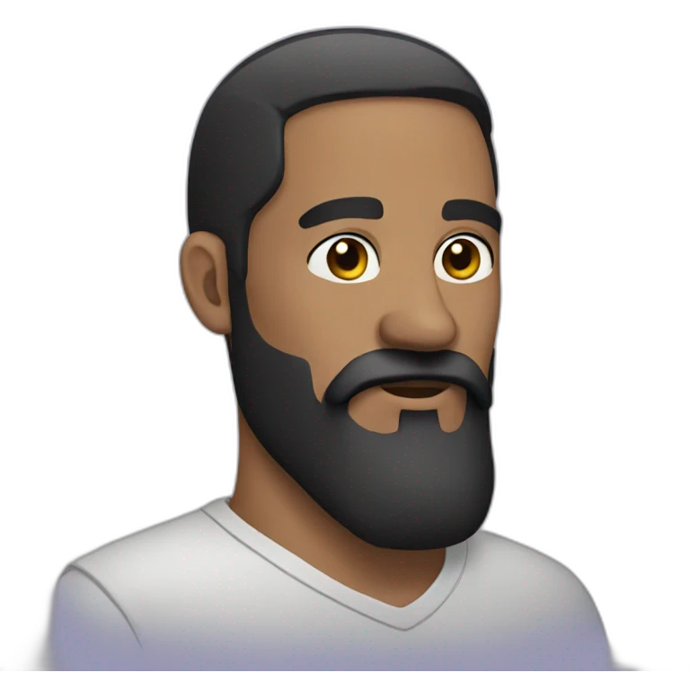 man with black beard emoji