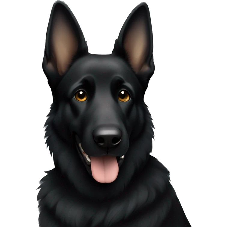 All black German shepherd  emoji