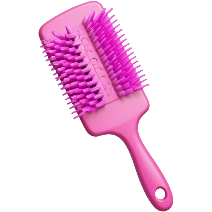 hair brush pink emoji