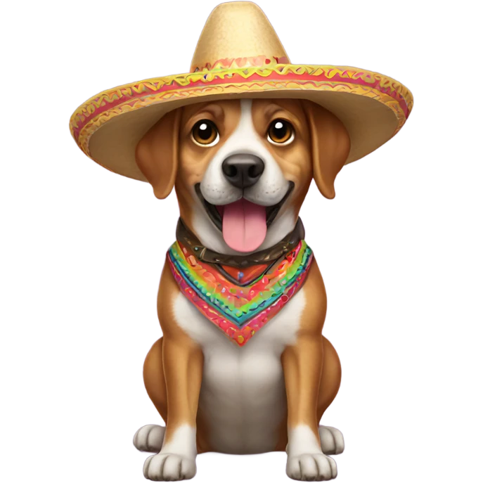 Dog with sombrero emoji