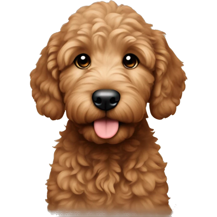 Little brown golden doodle puppy emoji