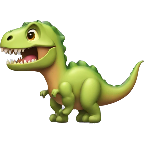Dinosaur with AirPods emoji