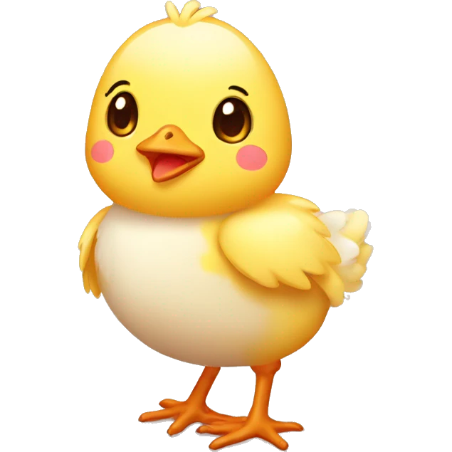 Hatching chick emoji with bow emoji emoji