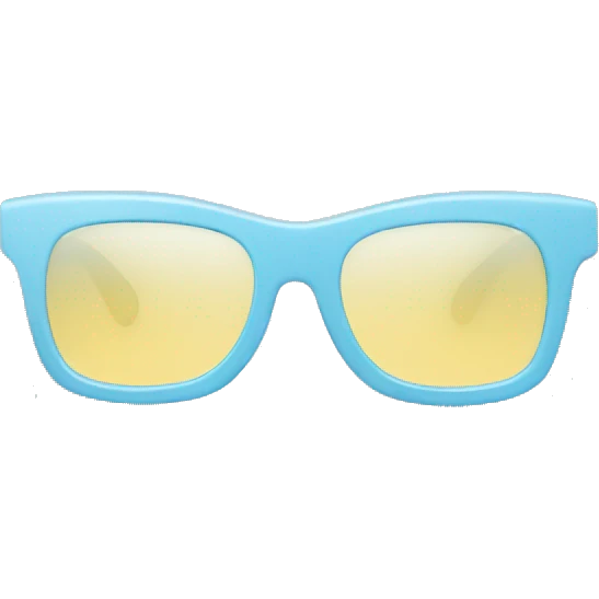 Pastel blue sunglass emoji