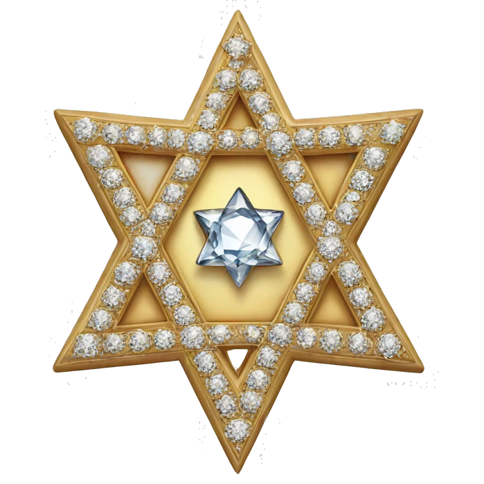 Star of david with diamonds  emoji