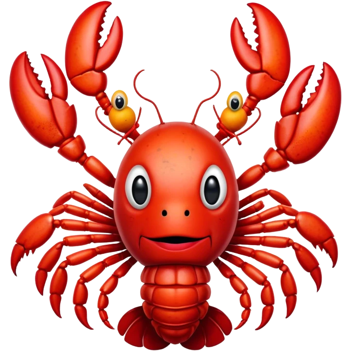 Lobster head with clown makeup emoji