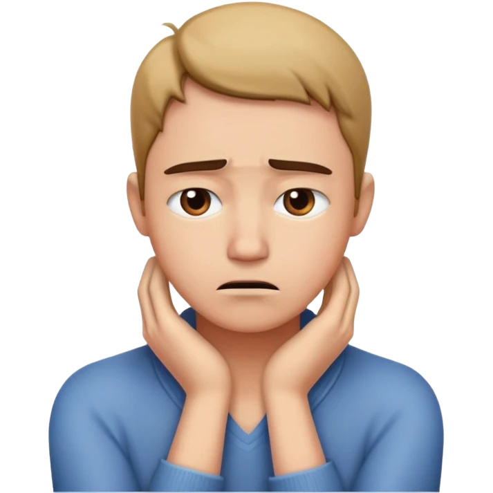 person with hands around neck looking upset  emoji