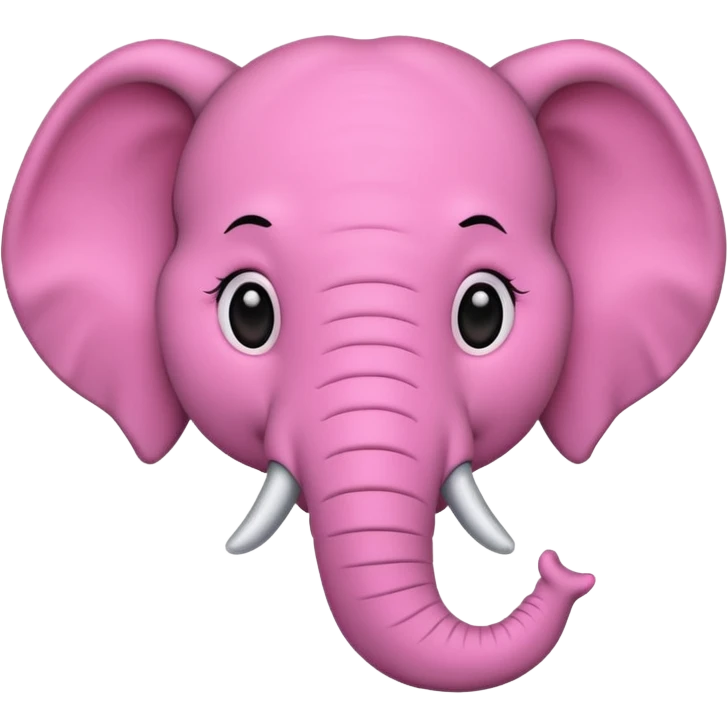 une éléphant rose amoureux emoji