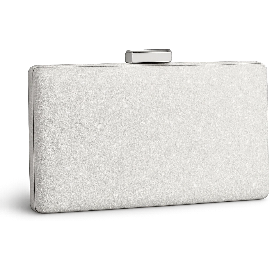 white sparkly clutch purse emoji