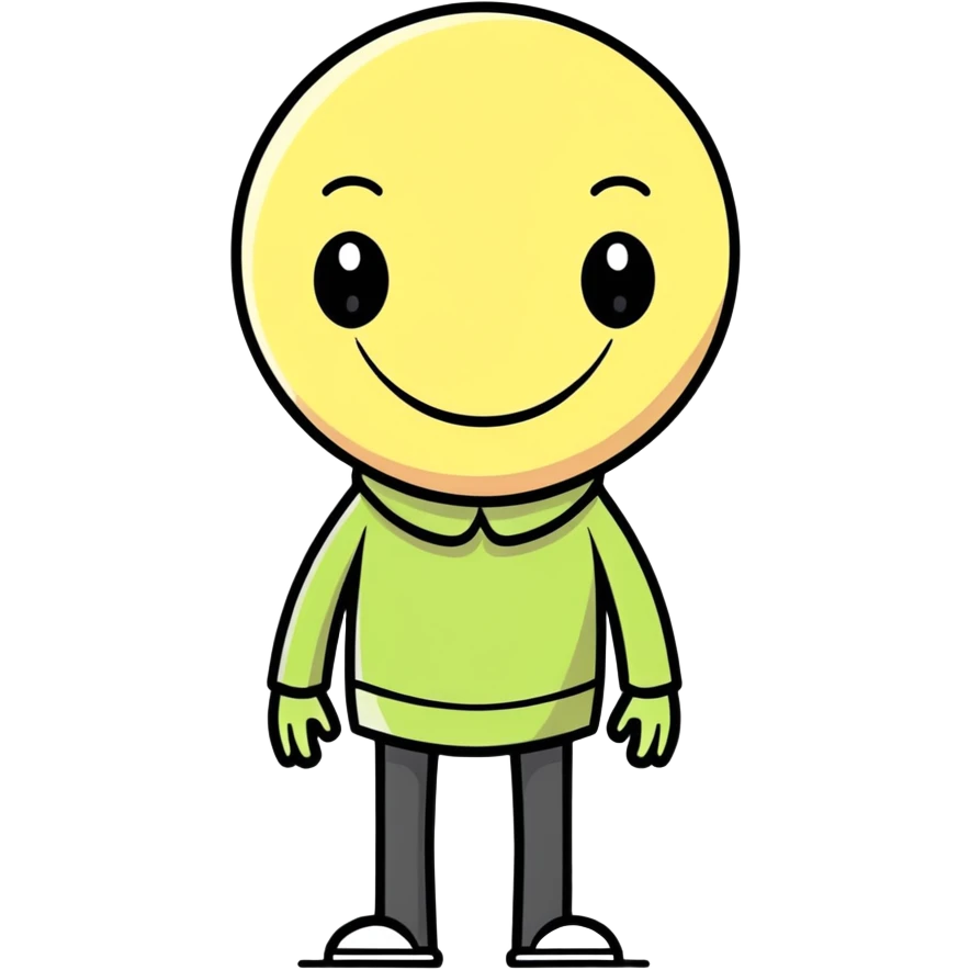 Creppy person with a Creppy smile with no eyes emoji