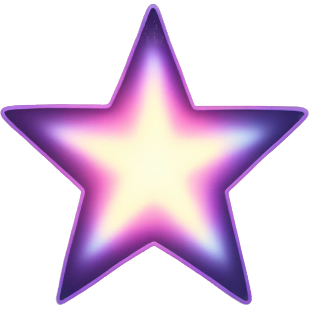 glowy star (not filled in) emoji