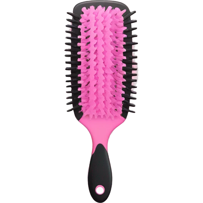 Cute pink hairbrush emoji