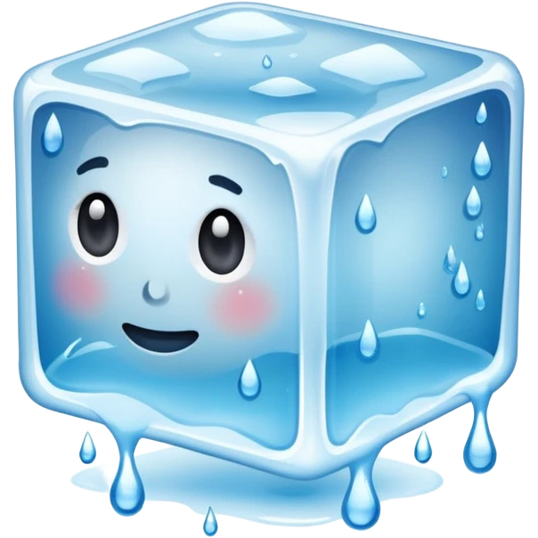 ice cube melting emoji