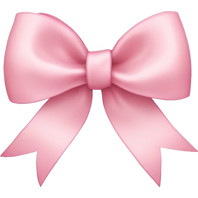 light pink ribbon bow emoji