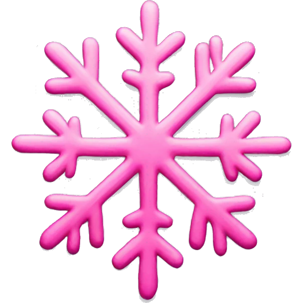 Pink snowflake  emoji