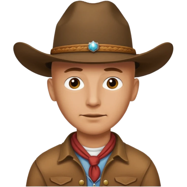 cow boy bald emoji