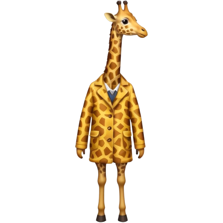 giraffe wearing a coat emoji