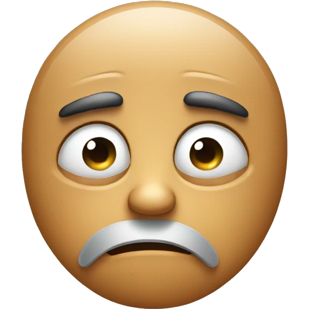 Sad face with love eyes emoji