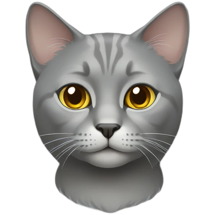 Grey russian cat emoji