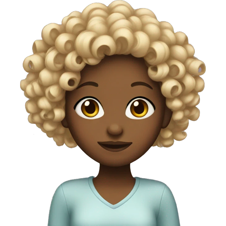 Girl with curls emoji