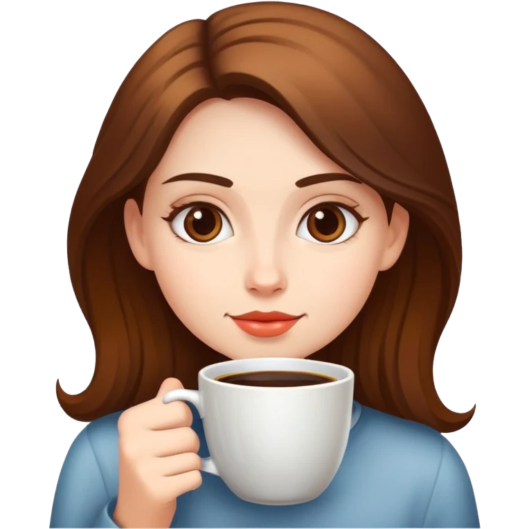 Дівчина з чашкою кави emoji
