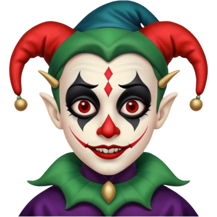 wrangled jester creepy emoji